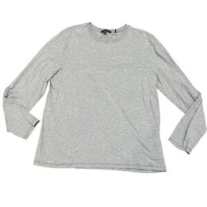 Toad&Co Men's Lg Tempo Long Sleeve Crew Neck Shirt Heather Grey Organic Cotton
